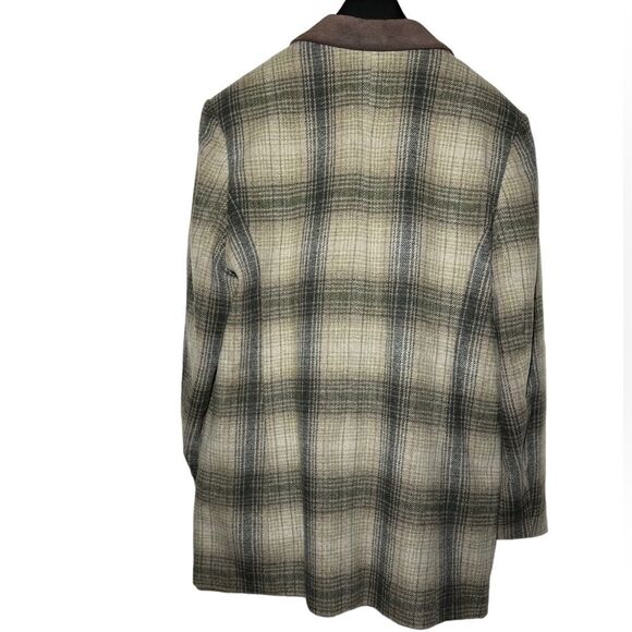 Equestrian Blazer Womens Size L Plaid Fall Preppy Money Brown Classic Vintage - Picture 2 of 10